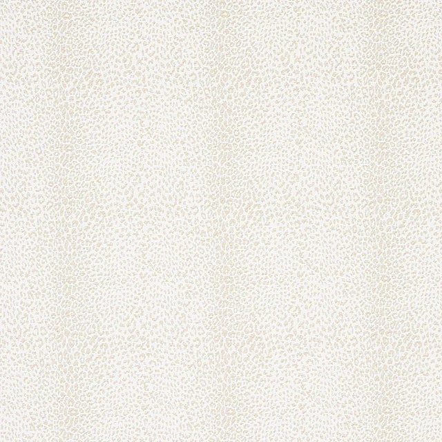 Boho Chic Schumacher Mini Leopard Outdoor Fabric in Ivory For Sale - Image 3 of 3