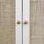 Contemporary Matthew Izzo Home Boyd Matte White Lacquer Single Porcelain Sink Bath Vanity, Carrara Marble Top & Backsplash With 2 Caned Doors and Brass Knobs For Sale - Image 3 of 7