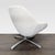 Bo Concept Veneto Modern White Swivel Lounge Chair With Metal Base For Sale - Image 4 of 10