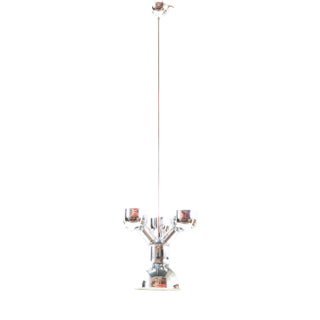 Space Age Chrome Pendant Light by Cosack Leuchten, 1970s For Sale