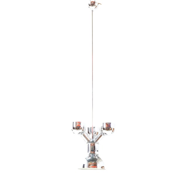 Space Age Chrome Pendant Light by Cosack Leuchten, 1970s For Sale