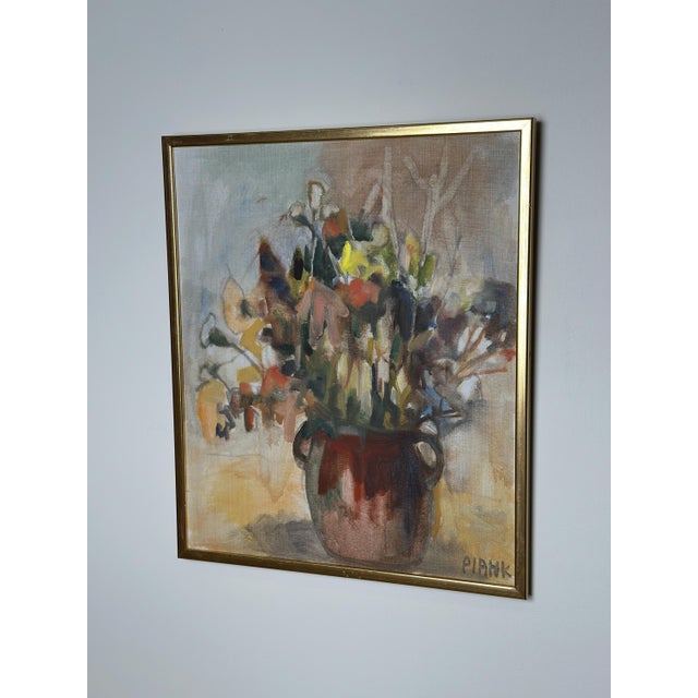 Pia H.K. Campbell, Flowers Study, 1982, Oil on Canvas, Framed For Sale - Image 10 of 17