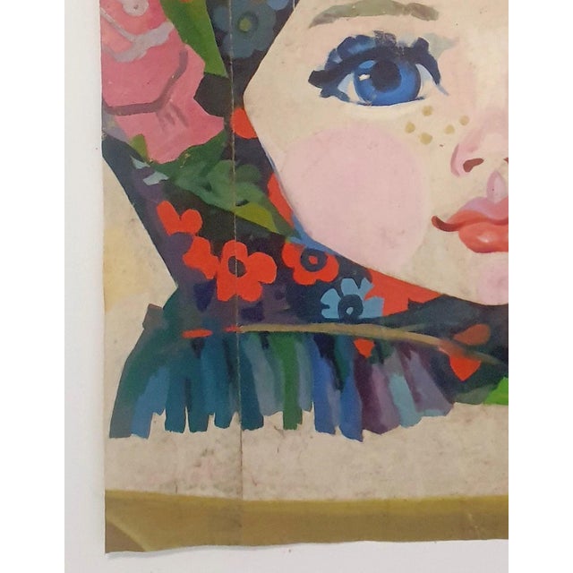 1970s Vintage Soviet Child Portrait, Original Oil Painting, Ukrainian Art For Sale - Image 5 of 6