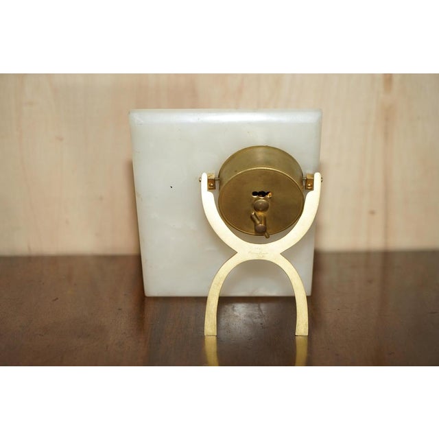 Royal Warrant Clock in Case by John D Harris Marble & Pietra Dura Boudoir For Sale - Image 12 of 18