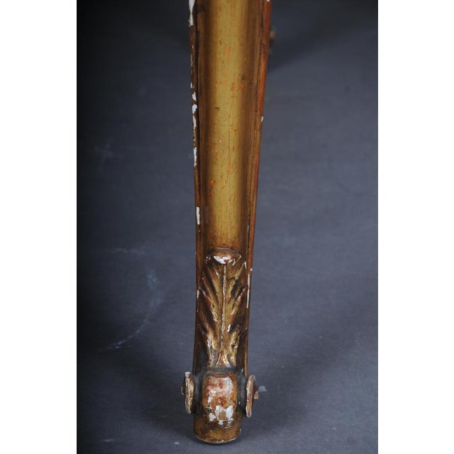 Louis XV Gilt Round Salon or Coffee Table with Marble Top, 1900s For Sale - Image 14 of 18