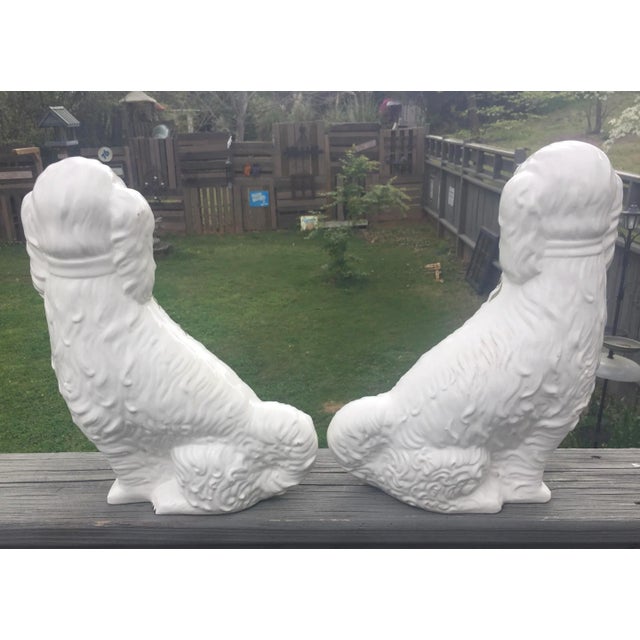 Italian Italian Jay Wilfred’s Staffordshire Style Porcelain Dogs - a Pair For Sale - Image 3 of 4
