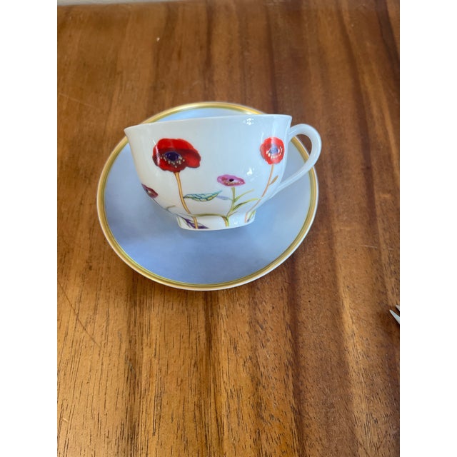 Luxury Limoges porcelain tea / coffee cup and saucer The design is called TAJ MAHAL, it is a discountinued pattern, no...