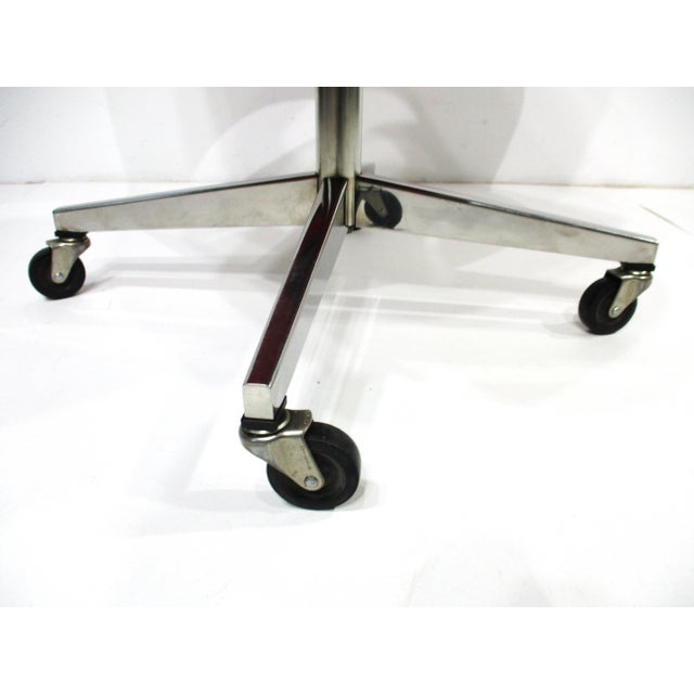 6 Eero Saarinen Upholstered Rolling Vintage Dining Chairs for Knoll For Sale - Image 13 of 16