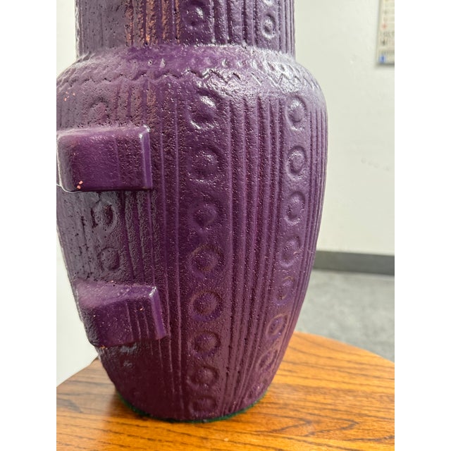 Vintage Purple Ceramic Table Lamp For Sale - Image 12 of 12