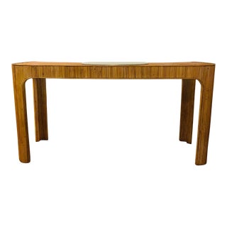 Mid-Century Modern Style Rattan Writing Desk For Sale