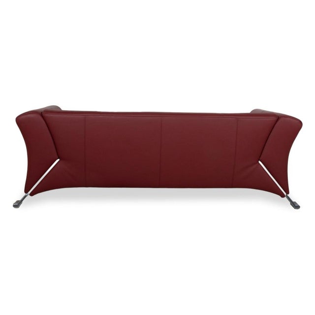 322 Leather Three-Seater Red Sofa by Rolf Benz For Sale - Image 9 of 11