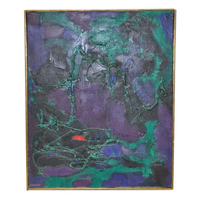 Kasdan Vintage Abstract Painting For Sale