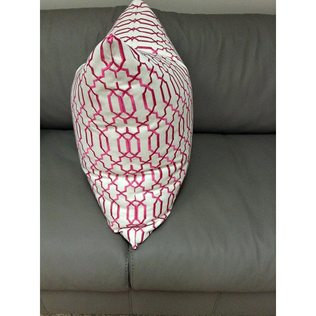 Robert Allen Robert Allen "Kyle James Fuchsia" 22" Custom Accent Pillow For Sale - Image 4 of 6