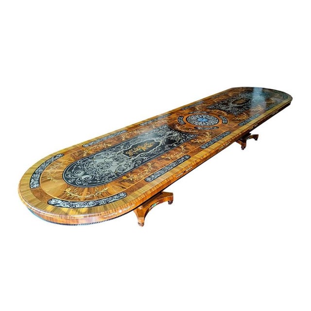 Vintage Marquetry Dining Table, 1900s For Sale - Image 17 of 18