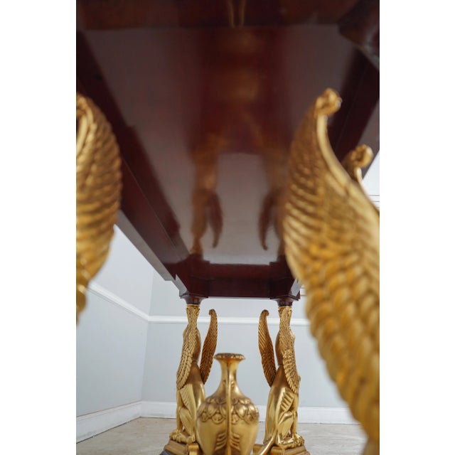 French Empire Full Winged Sphinx Marble Top Console For Sale - Image 12 of 12