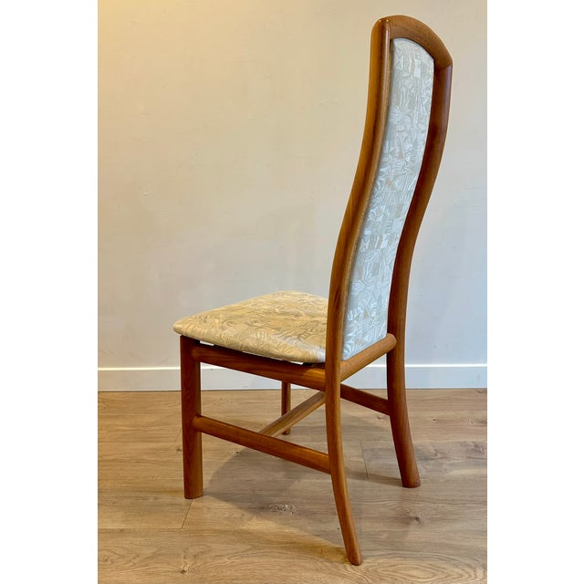 Wood Vintage Danish Modern Solid Teak High Back Dining Chairs by Skovby For Sale - Image 7 of 12