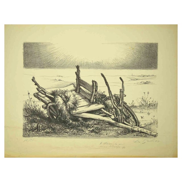 Leo Guida, Desert Landscape, Original Lithograph, 1950s For Sale