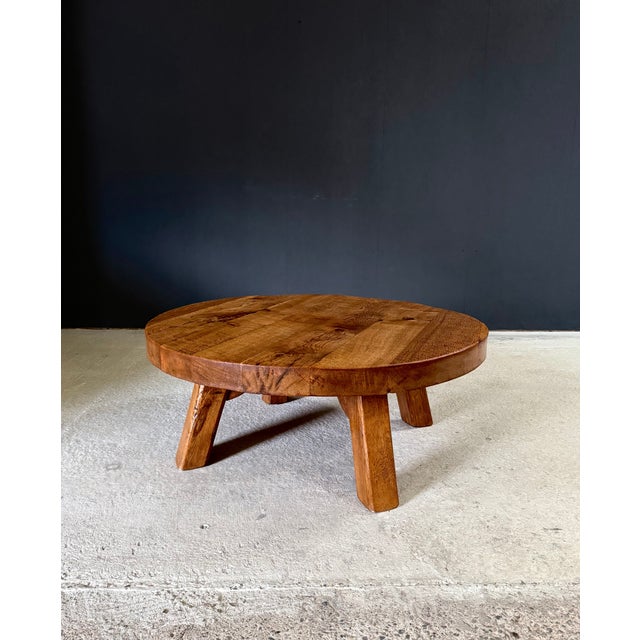 Brutalist Oak Coffee Table, Belgium, 1960s For Sale - Image 6 of 18