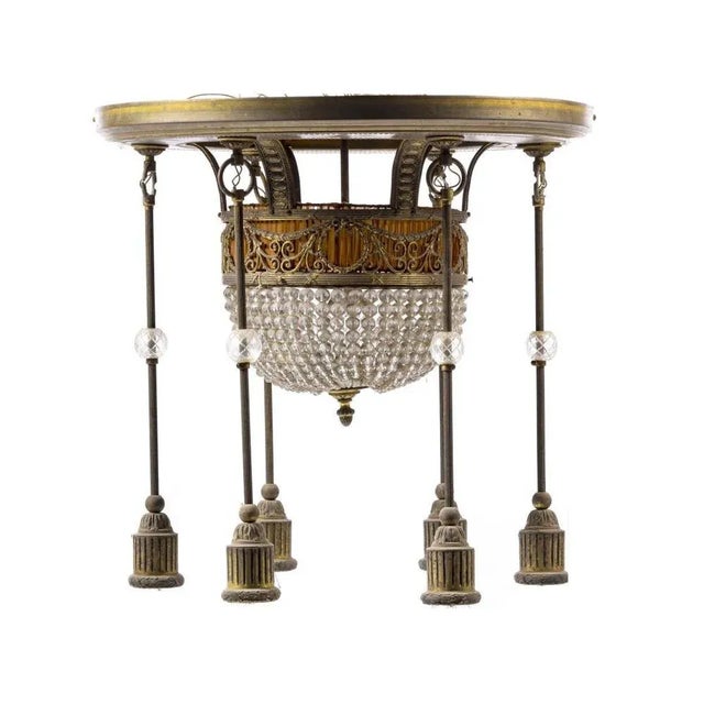 French 7-Light Ceiling Lamp, 19th Century For Sale - Image 5 of 6