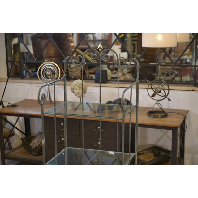 Black Vintage Wrought Iron Shelf, 1950s For Sale - Image 8 of 12