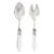 VIETRI Aladdin Antique Flatware White Salad Server Set - 2 Pieces For Sale