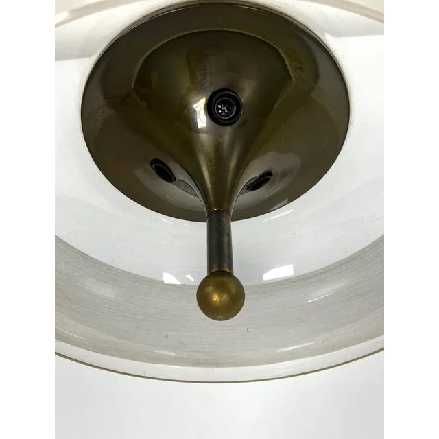 Vintage Brass and Acrylic Ceiling Light by Goffredo Reggiani, Italy, 1960s For Sale - Image 6 of 11