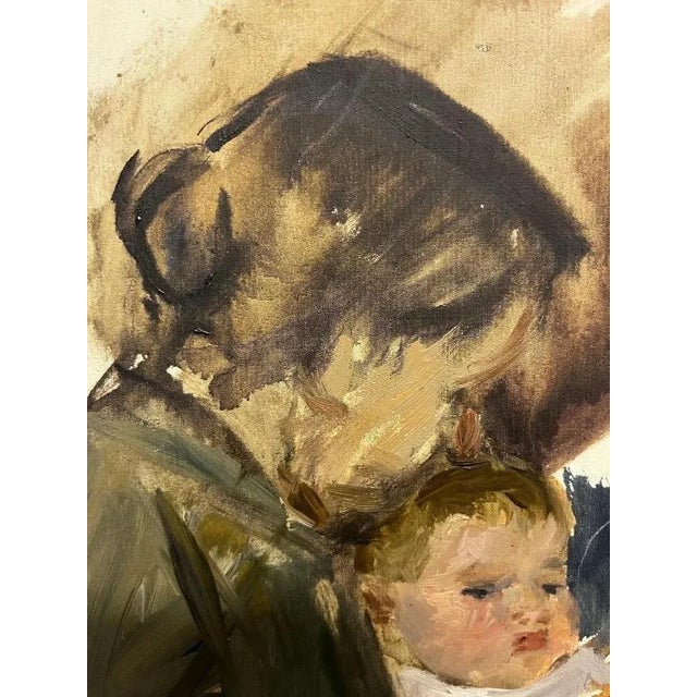 Klara Vlassova, Mother with Child, 1970s, Oil, Framed For Sale - Image 4 of 6