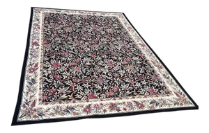 Late 20th Century Handwovan Needlepoint Aubusson Tapestry