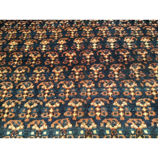 19th Century Persian Kurdish Gallery Rug, Hand-Knotted Wool, Allover Paisley Pattern, Navy & Terracotta, 6' X 15' For Sale - Image 16 of 18