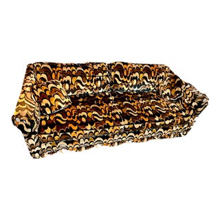 1960s Mid-Century Modern Selig Jack Lenor Larsen Style Sofa For Sale