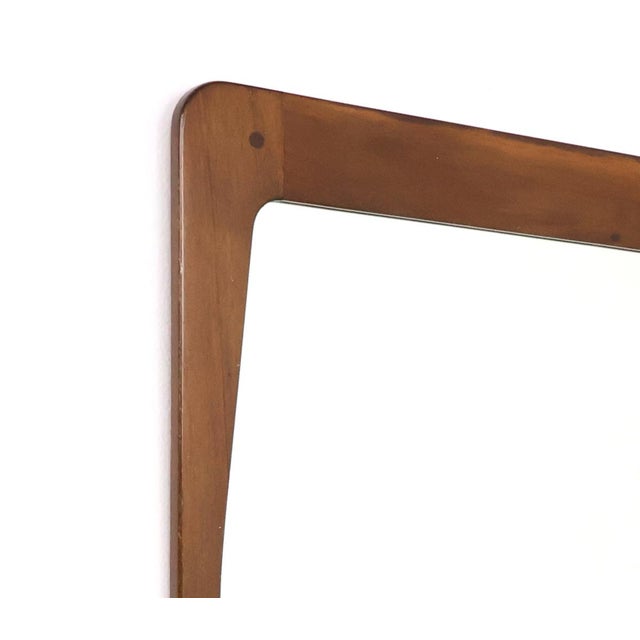 1960s Vintage Wooden Mirror by Aksel Kjersgaard for Illums Bolighus, 1960s For Sale - Image 5 of 10