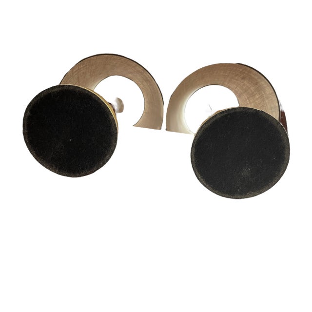 1970s Rattan and Brass Table Lamps With Burlap Shades - a Pair For Sale In Los Angeles - Image 6 of 11