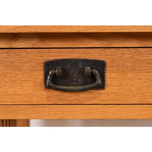 Wood Stickley Mission Oak Arts & Crafts Buffet Server or Console Table For Sale - Image 7 of 13