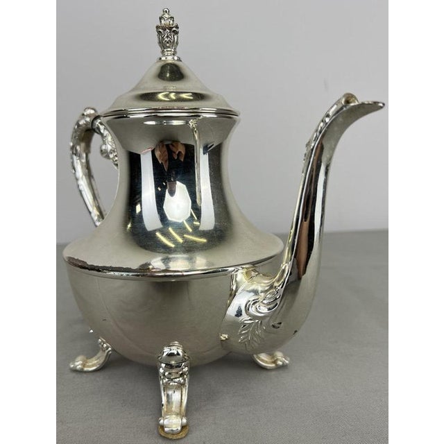 Vintage French Style Coffee Serving Tray with Pot, Set of 5 For Sale - Image 13 of 18