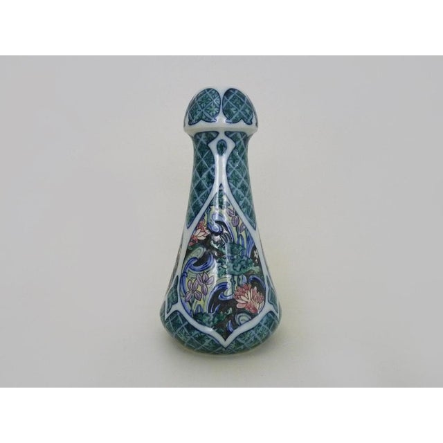 Art Nouveau Vase with Floral Decoration in Earthenware by H. Gillieron, 1920s For Sale - Image 10 of 10