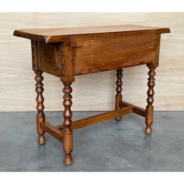 Brown Large Spanish Nightstand with Drawer, 1920 For Sale - Image 8 of 15