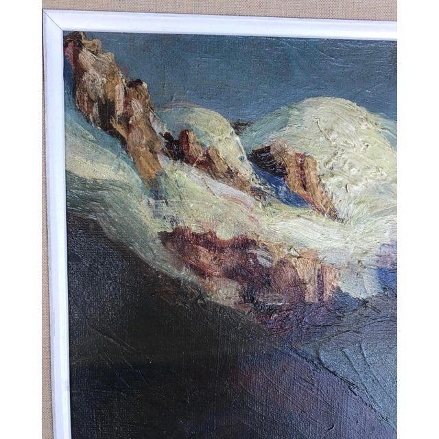 1930s Vintage Ruth Durlacher Alpine Landscape Oil on Canvas Framed Painting For Sale In West Palm - Image 6 of 9