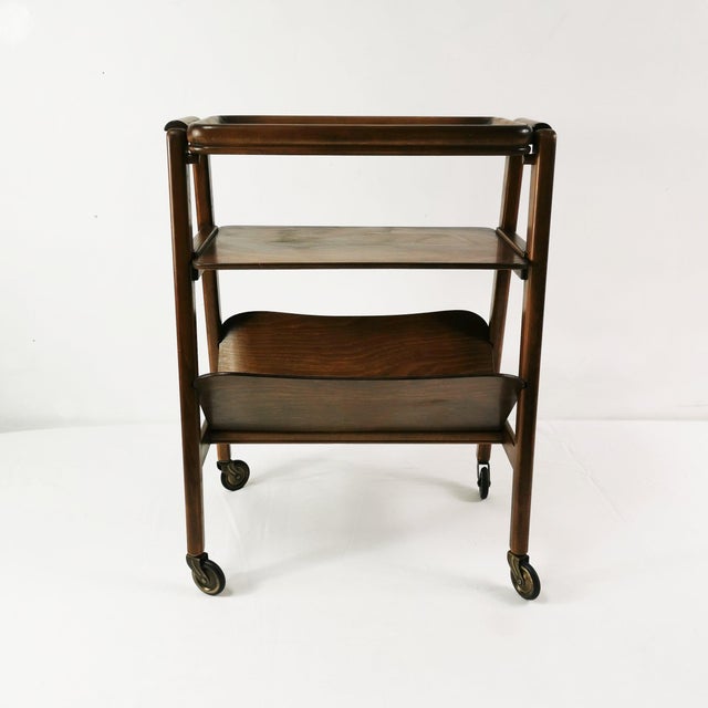 Italian Modern Bar Serving Cart, Italy, 1950s For Sale - Image 4 of 16