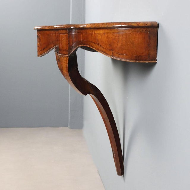 19th Century Walnut Drop-Shaped Console For Sale - Image 11 of 12