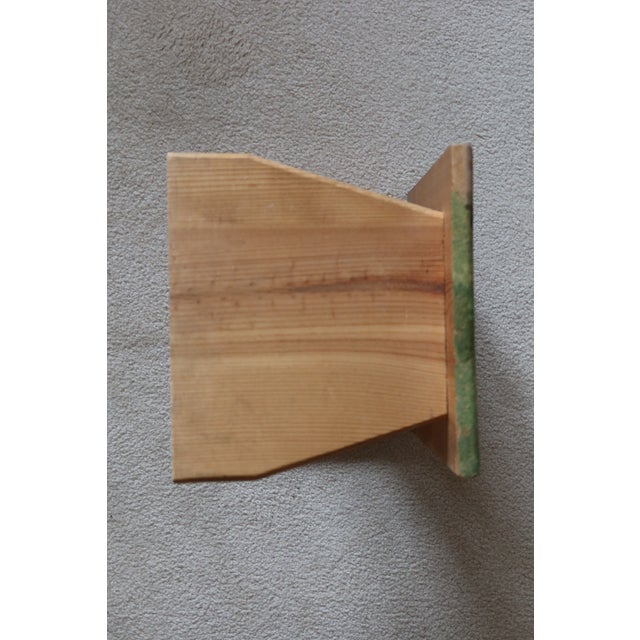 Folk Art Folk Art Hand Painted Foot Stool For Sale - Image 3 of 5