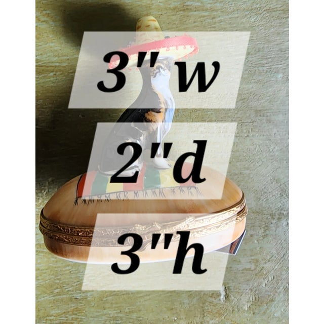 Black Chihuahua Limoges Porcelain Box For Sale - Image 8 of 11