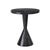 Black Gabe Leather Accent Table, Black For Sale - Image 8 of 8
