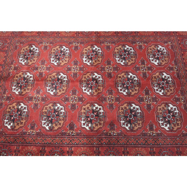 Contemporary Vintage Red Color Tones Floor Rug -3' 9'' X 5' 4'' For Sale - Image 3 of 11