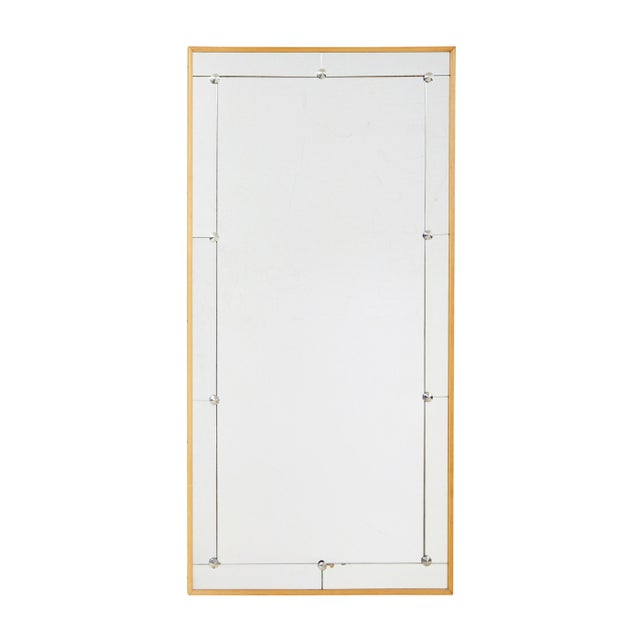 Wood Mid-Century Modern Swedish Mirror with Segmented Border, 1960 For Sale - Image 7 of 7