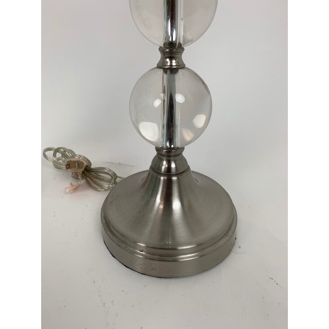 Clear Glass Orb Lamps A Pair Chairish