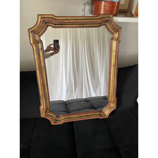 Gold Italian Mirror with Golden Patina, 1890s For Sale - Image 8 of 11