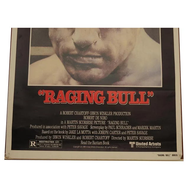 Paper Raging Bull Movie Lithograph, 1980s For Sale - Image 7 of 10