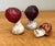Red Vintage Glazed Ceramic Mushrooms - Set of 3 For Sale - Image 8 of 12