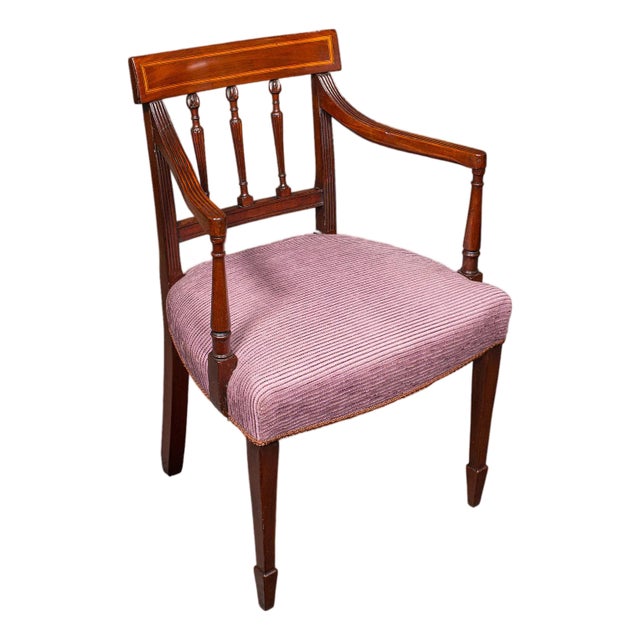 Antique Morning Room Chair, English, Desk, Elbow Seat, Reception Hall, Regency For Sale
