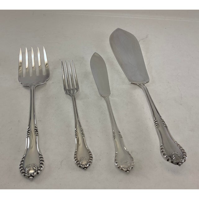 New 1980s Silver 26 Pieces Fish Set Chesterfield. For Sale - Image 14 of 18